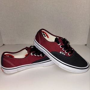 Vans Skate Authentic Asphalt Pomegranate Suede Canvas Shoes
